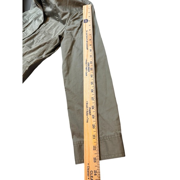 Talbots Jacket Womens 10 Olive Green Field Jacket Lightweight Utility - Picture 8 of 8